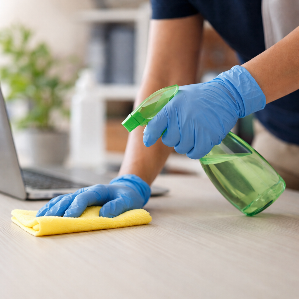 Cleaning in progress